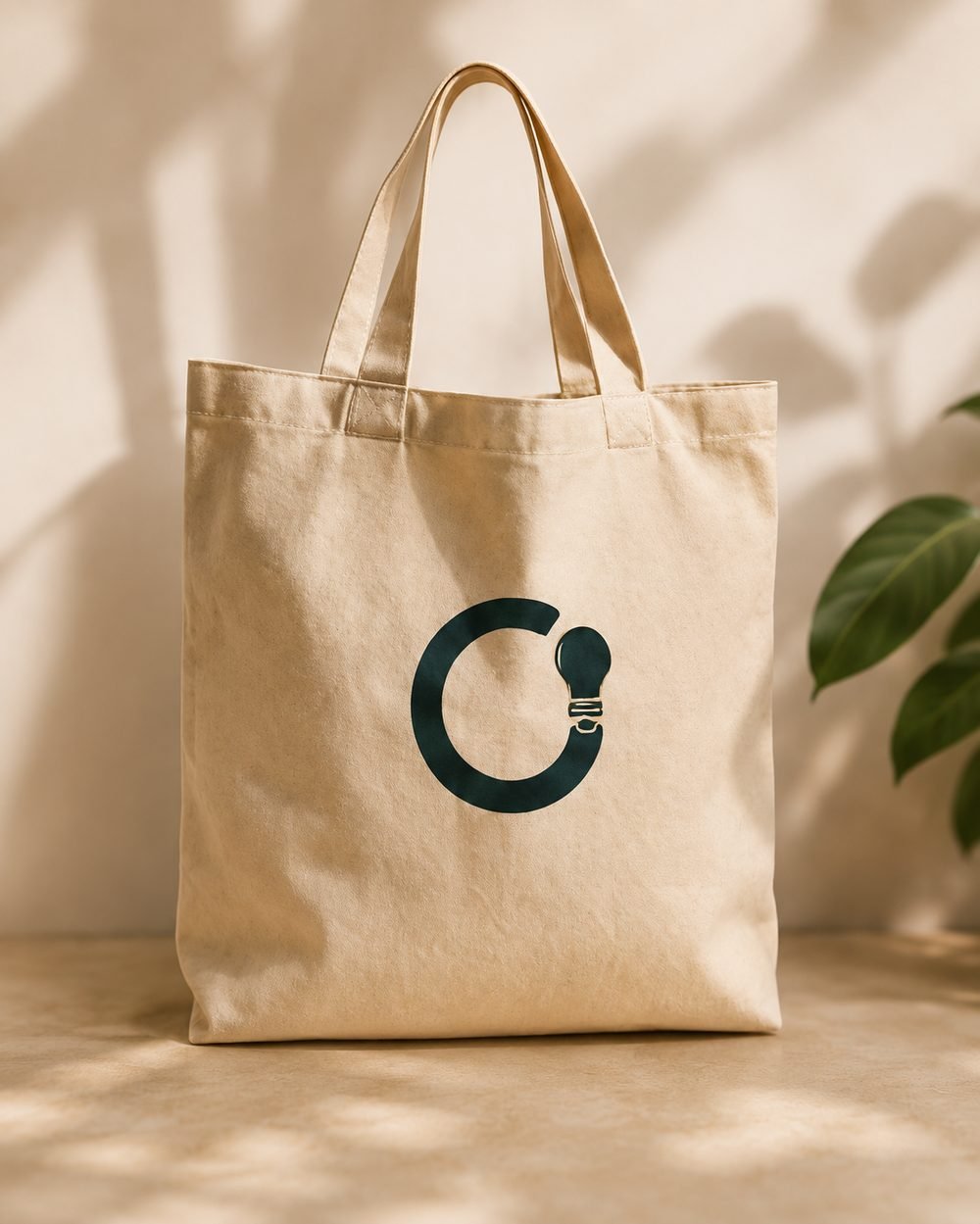 Tote bag met groen Open-symbool